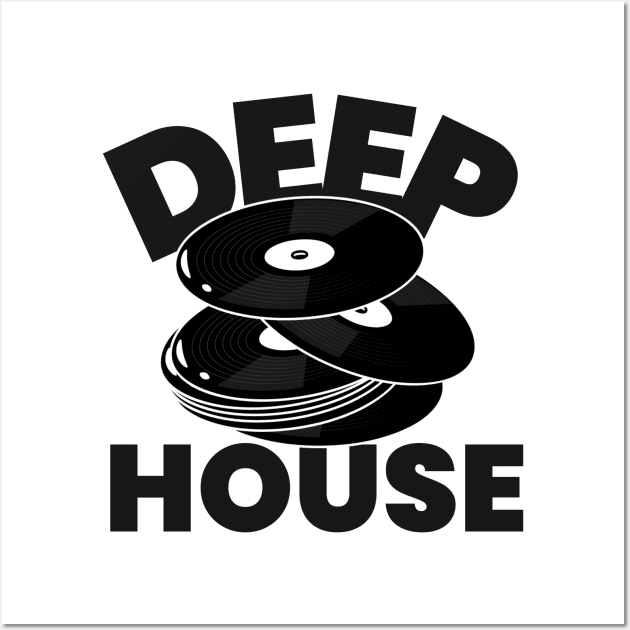 DEEP HOUSE (black) Wall Art by DISCOTHREADZ 